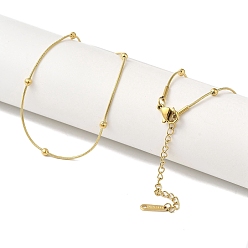 Настоящее золото 18K 304 колье-спутники из нержавеющей стали, реальный 18 k позолоченный, 15.75 дюйм (40 см) ~ 16.02 дюйм (40.7 см)