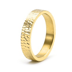 Золотой Массивные кольца из нержавеющей стали, золотые, размер США 7 (17.3 мм)