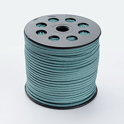 Light Sea Green Faux Suede Cord, Faux Suede Lace, Light Sea Green, 2.7x1.4mm, about 98.42 yards(90m)/roll