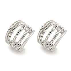 Платина Латунь манжеты серьги, многослойные серьги, платина, 13x10 мм