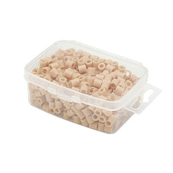 Персиковый Слойка 1 коробка 5 мм hama beads pe diy fuse beads refills for kids, трубка, розовые, 5x5 мм, отверстия: 3 мм, около 500 шт / коробка