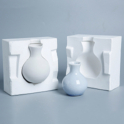 Floral White Vase Gesso Molds, Modeling Tools, for Ceramic Craft Making, Floral White, Finished Product: 78x100mm