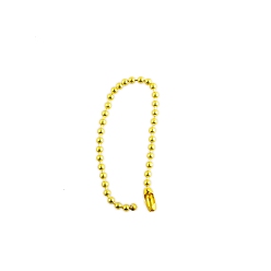 Gold Iron Ball Chains with Connectors, Soldered, for Ball Chain Hang Tag Making, Gold, 10x0.24cm, 100pcs/set