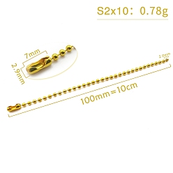 Yellow Spray Painted Ball Chain for Bag Accessories, Purse Chains, Yellow, 10x0.2cm