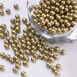 Светло-хаки Бисер из стекла , выпечки лаком, непрозрачных цветов, для украшения ногтей, нет отверстий / незавершенного, круглые, светлый хаки, 2~2.5 мм, о 450 г / мешок