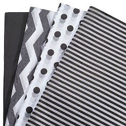 Mixed Shapes 120 шт. 4 стили подарочной упаковочной бумаги, Выпускные, свадьбы, день рождения, рождественское украшение для упаковки подарков, прямоугольные, разнообразные, 500x350x0.1 мм, 30 шт / стиль