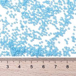(RR413) Opaque Turquoise Blue MIYUKI Round Rocailles Beads, Japanese Seed Beads, (RR413) Opaque Turquoise Blue, 15/0, 1.5mm, Hole: 0.7mm, about 5555pcs/bottle, 10g/bottle