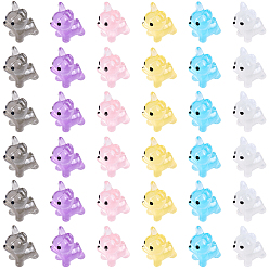 (52) Непрозрачная лаванда 60 шт 6 цвета светящиеся смоляные украшения для собак, светящиеся в темноте украшения, микроландшафтные украшения сада, разноцветные, 19x15x11 мм, 10 шт / цвет