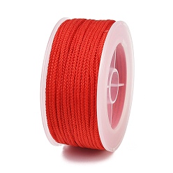 Red Round Nylon Braided Cord, for Jewelry Beading Making, Red, 1.8mm, about 18.59 Yards(17m)/Roll