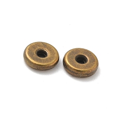 Античная Бронза Сплавочные бусины, без кадмия и без свинца, плоско-круглые, античная бронза, 7x2 мм, отверстие : 1.5 мм, 2272 шт / 1000 г