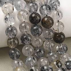 Herkimer Diamond Нити натуральных алмазных бусин херкимер, гладкий круглый, 12 мм, отверстие : 1 мм, около 35 шт / нитка, 15.87'' (40.3 см)