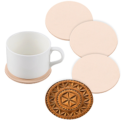 Фора 5шт. кожаная ткань, плоско-круглые, оранжевые, 82x3 мм