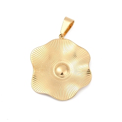 Цветок 304 подвески из нержавеющей стали, реальный 18 k позолоченный, цветок, 36.5x30.5x2.5 мм, отверстие : 8.5x4.5 мм