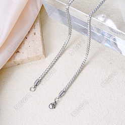 Нержавеющая Сталь Цвет Модный стиль 3мм 304 ожерелья из нержавеющей стали с цепочкой из пшеницы, цвет нержавеющей стали, 22.83 дюйм (58 см)