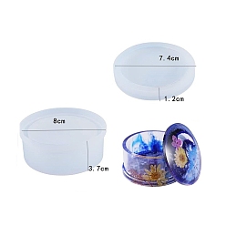 Шестиугольник Силиконовые формы, формы для ящиков для хранения, формы для литья гипсовой смолы, белые, шестиугольник, 80x37 мм