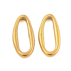Золотой 304 нержавеющей стали связывающий кольца, неправильный овал, золотые, 14x6.5x2 мм, внутренний диаметр: 11x3 мм
