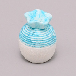 Небесно-голубой Ваза из смолы миниатюрные украшения для цветочных горшков, Аксессуары для микроландшафтного сада для кукольного домика, притворяющиеся опорными украшениями, голубой, 31.5x25 мм