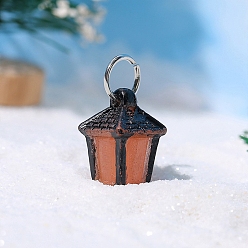 Легкий Лосось Светящаяся смоляная лампа, аксессуары для кукольного домика из микропейзажа, притворяясь опорными украшениями, светлый померанцевый, 22x11 мм