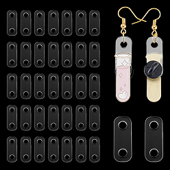 Прозрачный 72шт. прозрачные акриловые соединительные подвески, прямоугольник ссылки, прозрачные, 24.5x10x2.5 мм, отверстие : 4.5 мм