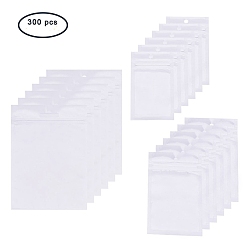 Clear Rectangle Plastic Bags, Clear, 100~150x60~105mm, about 300pcs/bag
