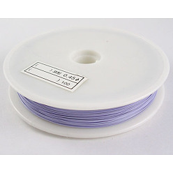 Lilac Tiger Tail Wire, Nylon-coated Stainless Steel Wire, Lilac, 0.38mm, about 164.04 Feet(50m)/roll