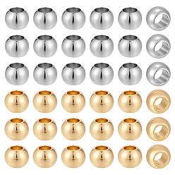 (52) Непрозрачная лаванда 80шт 2 цвета 304 шарики из нержавеющей стали, рондель, разноцветные, 6x4~4.5 мм, отверстие : 3.5 мм, 40 шт / цвет