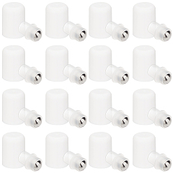 Белый Пластиковый шариковый колпачок для бутылки, со стальным валиком, колонка, белые, 2.8x2.05 см