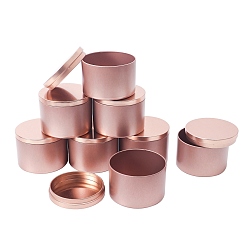 Бледно-фиолетовый Красный Железные банки для свечей, с крышками, пустые жестяные контейнеры для хранения, колонка, бледно-фиолетовый красный, 6.5x5.2 см