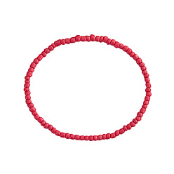 Glass Круглые браслеты из стеклянного бисера на резинке для женщин, 6.89 дюйм (17.5 см)