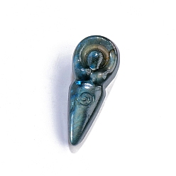 Goddess Натуральные лабрадоритовые дисплеи, фигурка из энергетического камня Рейки, узор богини, 50x20 мм