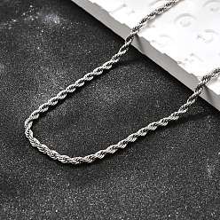 Нержавеющая Сталь Цвет Устойчивые к потускнению 304 ожерелья из нержавеющей стали, с омаром застежками, цвет нержавеющей стали, 19.9 дюйм (50.5 см)