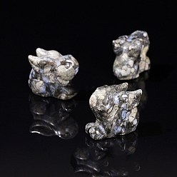 Glaucophane Украшения из натурального глаукофана, украшение домашнего офиса, кролик, 55 мм