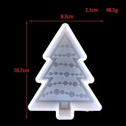Рождественская елка Пищевые силиконовые формы, формы помады, для украшения торта поделки, цвет шоколада, конфеты, УФ-смола и эпоксидная смола, белые, рождественская елка, 107x83 мм
