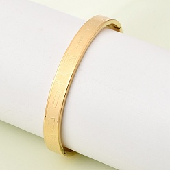 Настоящее золото 18K 304 шарнирные браслеты из нержавеющей стали, широкие браслеты для женщин, ионное покрытие (ip), реальный 18 k позолоченный, внутренний диаметр: 2.05 дюйм (5.2 см) x 2.48 дюйм (6.3 см)