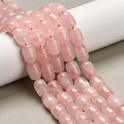 Розовый Кварц Природного розового кварца нитей бисера, колонка, 14~15x10~11 мм, отверстие : 1.2 мм, около 27 шт / нитка, 15.75'' (40 см)