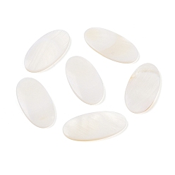 Белый Дым Естественных пресноводных кабошоны оболочки, овальные, серый, 29.5x14.5x3 мм