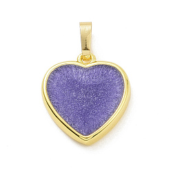 Индиго Настоящие 18k позолоченные экологически чистые подвески из латуни с эмалью, без кадмия и без свинца, долговечный, шарма сердца, индиговые, 17x15x3.5 мм, отверстие : 3.5x6 мм