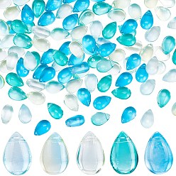 (52) Непрозрачная лаванда 150шт 5 цветные прозрачные стеклянные бусины, сверху просверленные бусы, слеза, разноцветные, 9x6x5 мм, отверстие : 1 мм, 30 шт / цвет