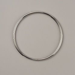 Платина Железные ручки сумки, для сумок ручной работы замена ручек портмоне, круглые кольца, платина, 11.05x0.45 см, Внутренний диаметр: 10.2 cm