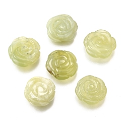 Новый Нефрит Подвески из натурального нового нефрита, , 19.5~25.5x19.5~25.5x7.5~9.5 мм, отверстие : 0.8~1.2 мм