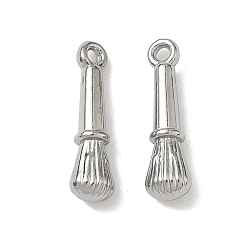 Нержавеющая Сталь Цвет 304 подвески из нержавеющей стали, брелок в виде каллиграфической кисти-ручки, цвет нержавеющей стали, 19x5x4 мм, отверстие : 1.4 мм