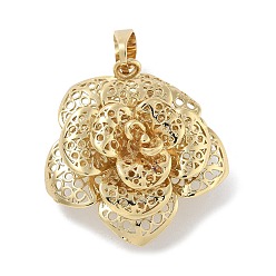 Настоящее золото 18K Стойки обшивки латунные подвески, долговечный, без свинца и без кадмия, , реальный 18 k позолоченный, 33x31.5x16.5 мм, отверстие : 5x8 мм