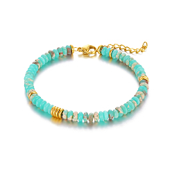 Шушан Камень Браслеты для женщин из натурального камня шоушань и искусственного жемчуга, рондель