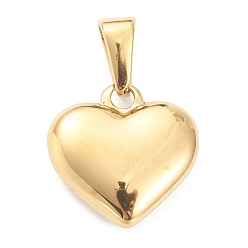 Letter W 304 Stainless Steel Pendants, Heart with Black Letter, Golden, Letter.W, 16x16x4.5mm, Hole: 7x3mm