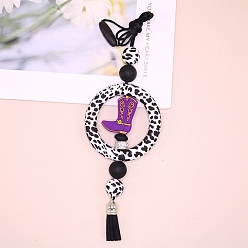 Shoes Silicone Beads Big Pendants, Shoes, 19.29x2.56 inch(49x6.5cm)
