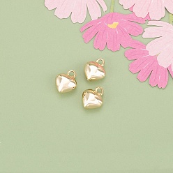 Настоящее золото 18K Подвески из латуни в форме трехмерного сердца, без кадмия, без никеля и без свинца, реальный 18 k позолоченный, 12x10x5.5 мм, отверстие : 2 мм