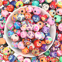 (52) Непрозрачная лаванда Бусины из полимерной глины , круглые, разноцветные, 10 мм, отверстие : 1.6~3 мм, 220 шт / комплект