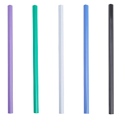 (52) Непрозрачная лаванда 10шт 5 цвета пластиковая папка-вставка, стержень для папки, треугольные, разноцветные, 305x14x13 мм, 2 шт / цвет