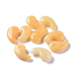Topaz Jade Natural Topaz Jade Pendants, Comma, Magatama, 25x15x7mm, Hole: 3.5mm