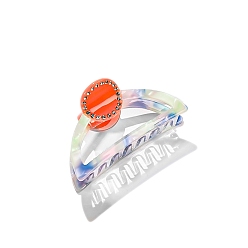 Помидор Заколки для волос в форме когтей из ацетата целлюлозы, аксессуары для волос для женщин и девочек, помидор, 77x41 мм